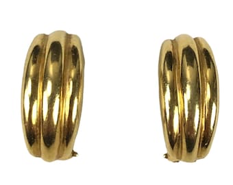 18K Yellow Gold Hoop Earrings, 11.7 GRAMS