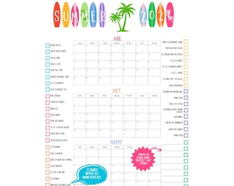 Charlotte Summer Fun Calendar 2026 | Family Bucket List Poster (18x24)