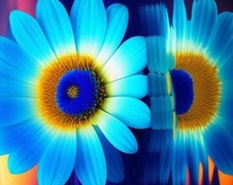 Roses bleues vintage, fleurs de téléchargement numérique, image, téléchargement instantané, vintage...