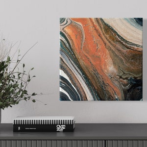 Fluid art painting | acrylic pouring | abstract art | unique art | unframed canvas | home decor | wall decor
