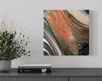 Fluid art painting | acrylic pouring | abstract art | unique art | unframed canvas | home decor | wall decor