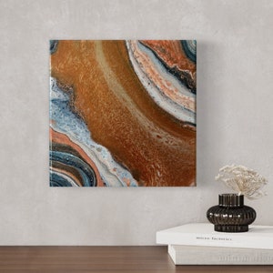 Fluid art painting | acrylic pouring | abstract art | unique art | unframed canvas | home decor | wall decor