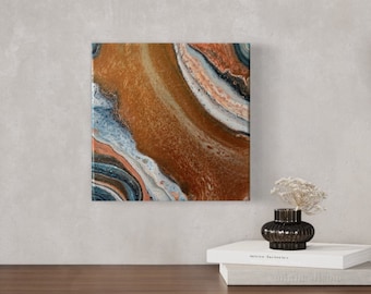 Fluid art painting | acrylic pouring | abstract art | unique art | unframed canvas | home decor | wall decor