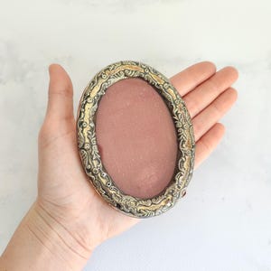 Antique Edwardian Sterling Silver Hallmarked Oval Ornate Repoussé Photo Picture Frame