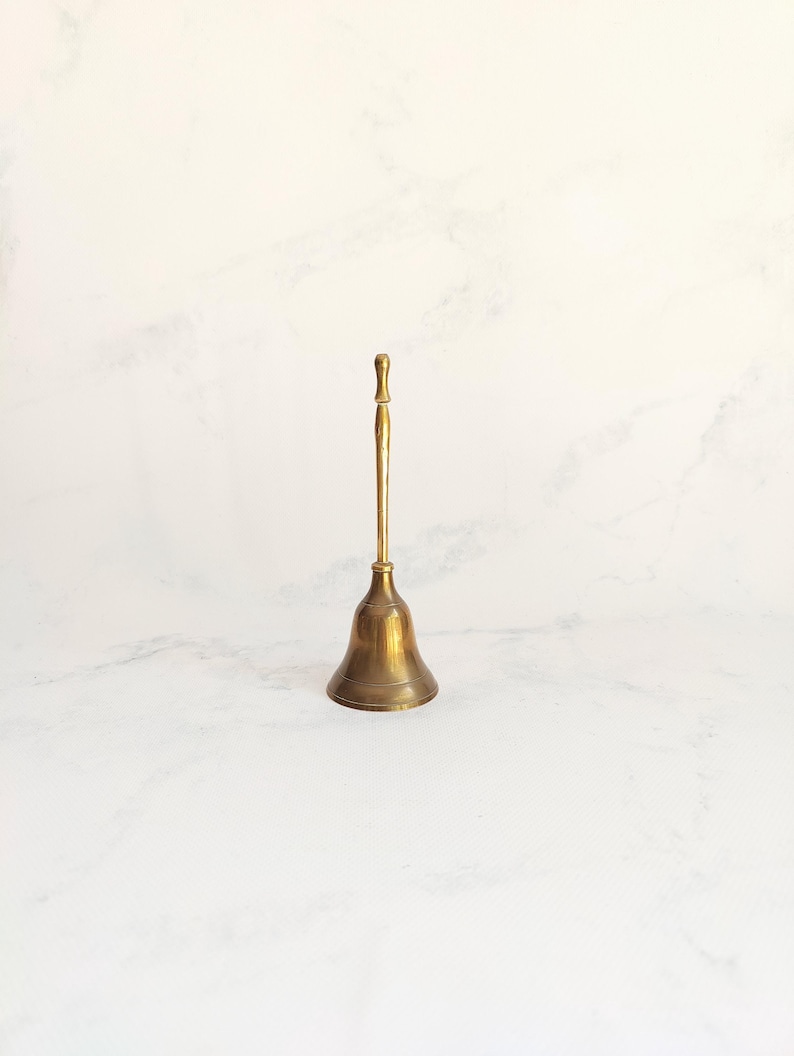 Vintage Brass Hand Bell bild 8
