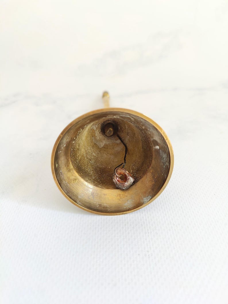 Vintage Brass Hand Bell bild 6