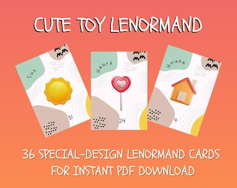 Cute Toy Lenormand Deck - 36 Card Special Design (PDF)