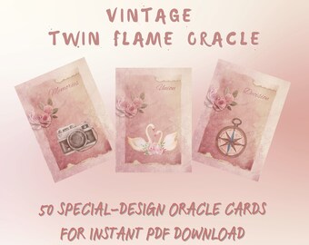Vintage Twin Flame Oracle Printable