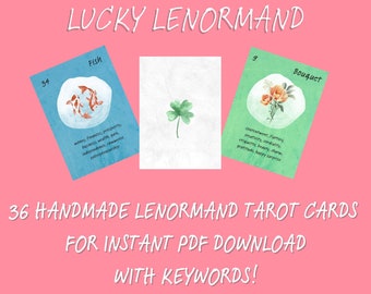 Lucky Lenormand - Colorful Modern 36 Card Printable Deck