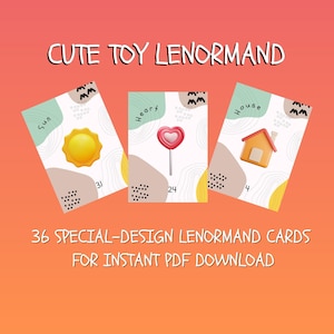 PRINTABLE Lenormand Deck - Special Design - Cute Toy Lenormand