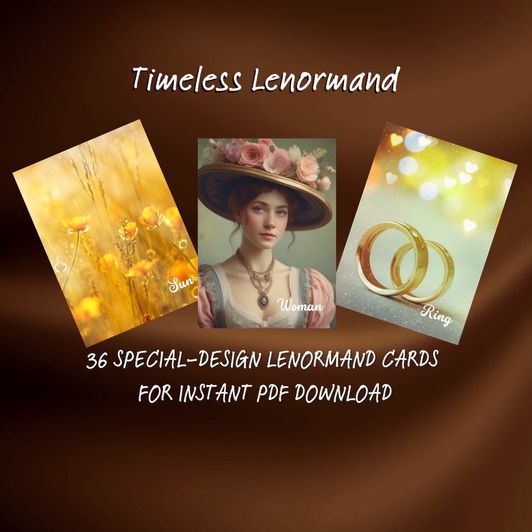 PRINTABLE Lenormand Deck Special Design Timeless Lenormand - Etsy
