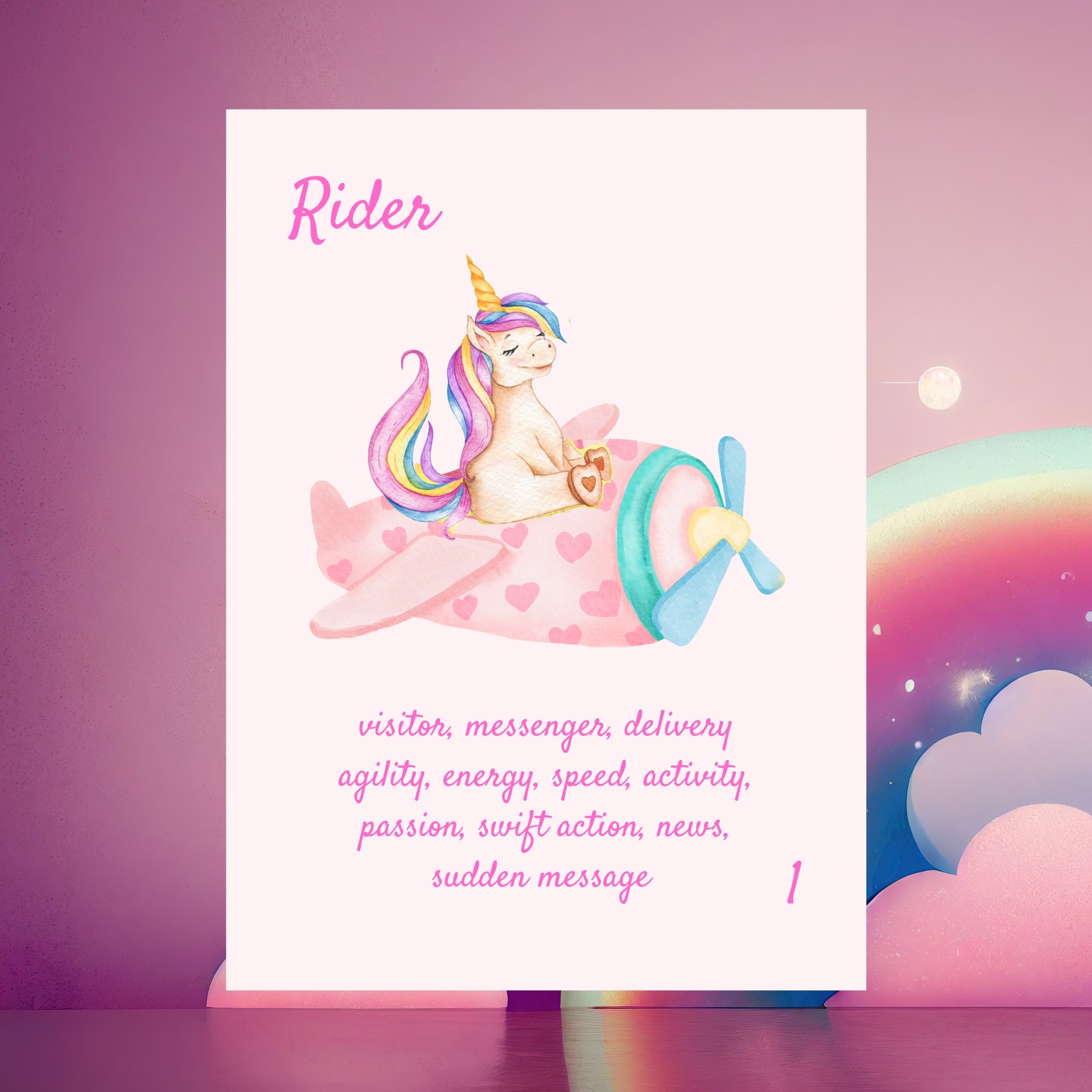 PRINTABLE Lenormand Deck Special Design Unicorn Lenormand - Etsy