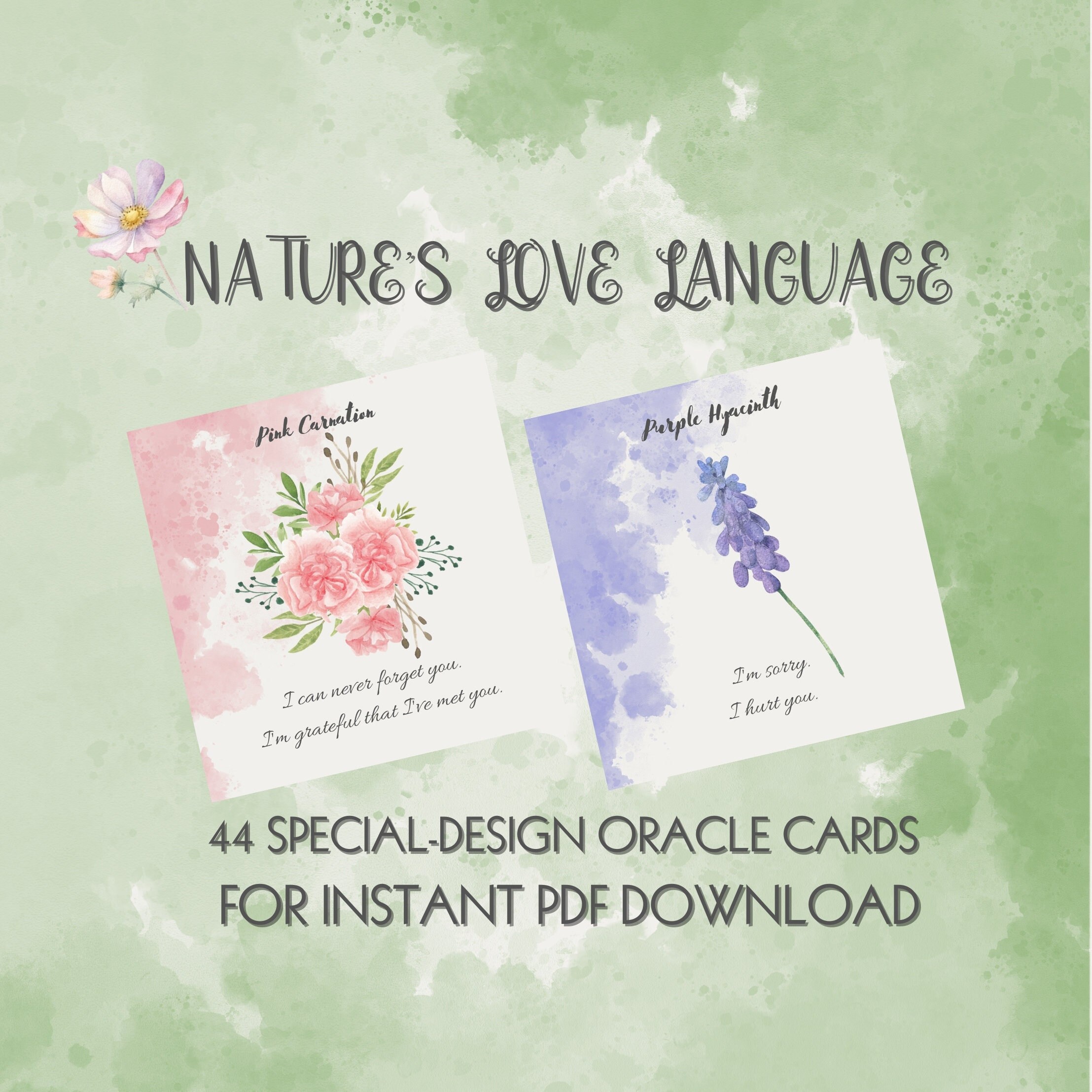 Flower Oracle Deck Printable | Nature's Symbolic Messages - Etsy