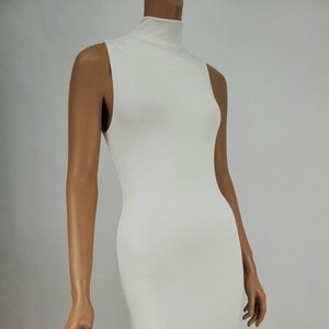 White mock turtleneck dress cheap
