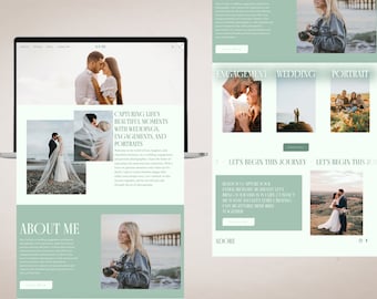 Modello di sito Web Squarespace 7.1 / Portfolio di modelli di sito Web Squarespace / Modello di sito Web Squarespace / Sito Web moderno per fotografo