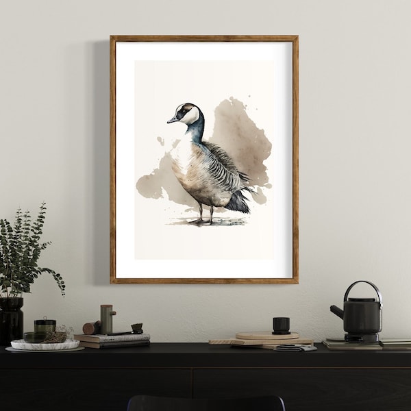British Barnacle Goose watercolour downloadable print