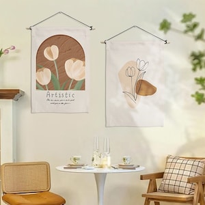Bedroom Murals / Tulips Wall Hangings / Bedroom Wall Hangings / Gifts for Mother / Handmade Wall Hangings / Flower Wall Hangings