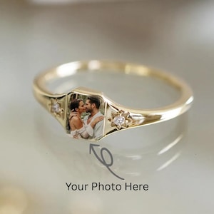 Custom Photo Ring – Personalized UV Color Printed Ring – Stainless Steel Gift for Him or Her – Memorial Ring – Pet Photo Ring