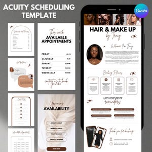 DIY Acuity Site Acuity Scheduling Template Hairstylist , Canva Template , Hair Business Website , Hair Artist, Hair Stylist Acuity Template