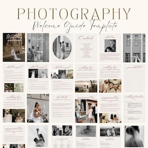 Wedding Photography Pricing Guide Template Pre Written Welcome Guide Template Photographer Client Guide Magazine Template Canva Template
