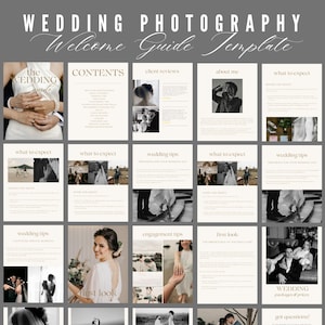 Wedding Photography Pricing Guide Template Pre Written Welcome Guide Template Photographer Client Guide Magazine Template Canva Template