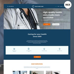 Medical Website Template Wix | Doctor & Therapist Template, Health Care Website Design, Wix Theme Doctor, Custom Doctor Website Theme, Wix