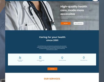 Medizin Website Template Wix | Arzt & Therapeut Website Design, Wix Theme Doktor, Benutzerdefinierte Arzt Website Theme, Wix