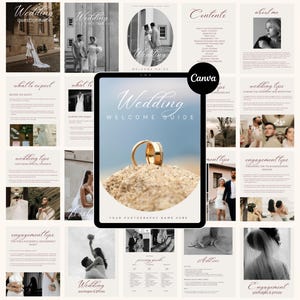Wedding Photography Pricing Guide Template Pre Written Welcome Guide Template Photographer Client Guide Magazine Template Canva Template