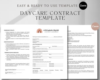 Daycare Forms, Daycare Contract, Daycare Starter Kit, Childcare Forms, Daycare Paperwork, Home Daycare Forms Complete Package, Preschool