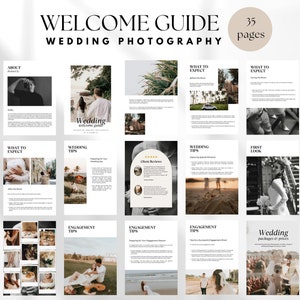 Wedding Photography Pricing Guide Template Pre Written Welcome Guide Template Photographer Client Guide Magazine Template Canva Template