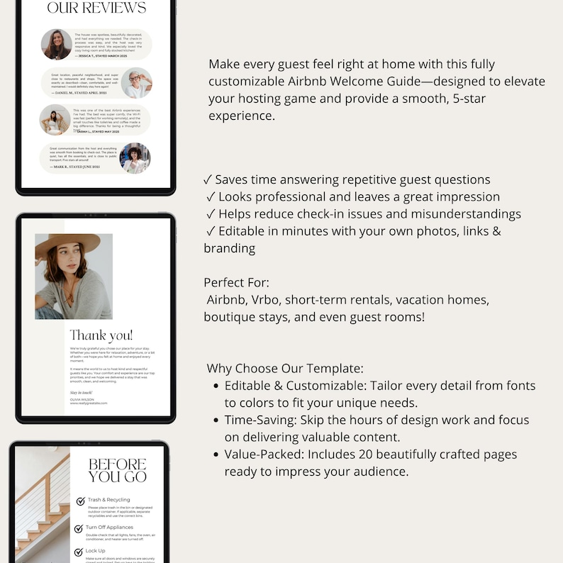 Airbnb Introduction Message Example Airbnb Welcome Book Template, Editable Mobile Welcome Guide, Printable ...
