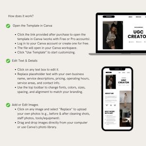 UGC Portfolio Template Canva UGC Beauty Website Template UGC Media Kit Content Creator Portfolio Template Canva Editable Media Kit image 4