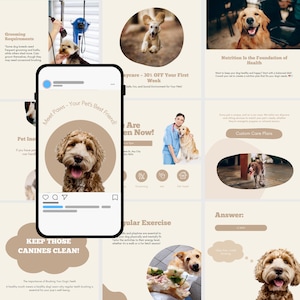 Pets Instagram Post Template Pet Instagram Story Template Pets Instagram Templates, Posts for Grooming Business & Pet Shops Pet Social Media