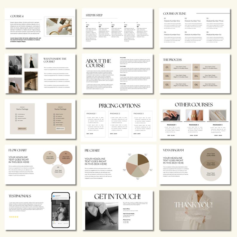 Course End Slide Webinar Slide Deck Presentation Template Canva Presentation Template ...