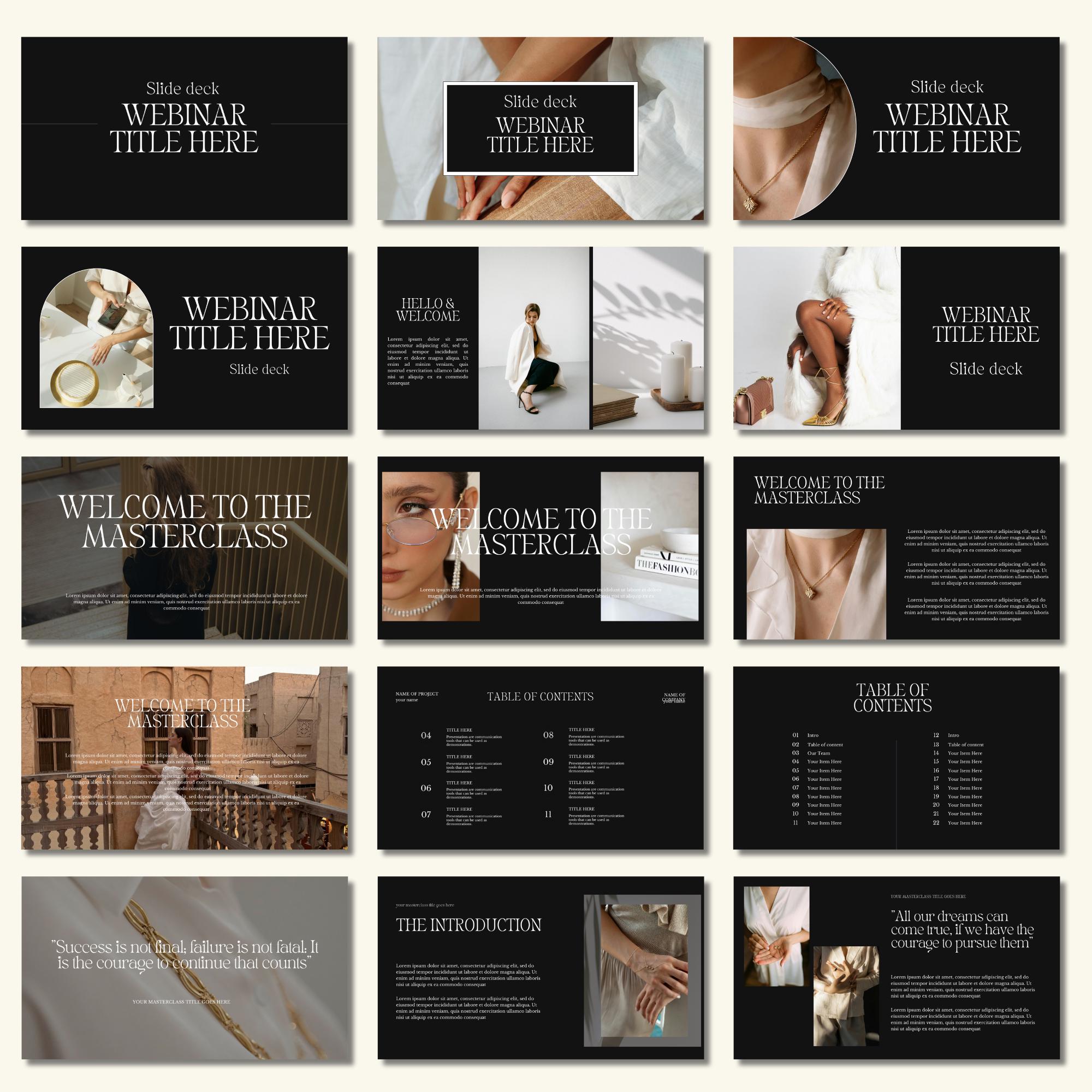 Course End Slide Webinar Slide Deck Presentation Template Canva Presentation Template ...