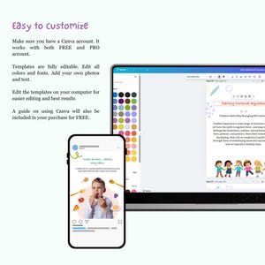 Informativa Canva Instagram-mallar för tidig utbildning (pedagog, terapeut, lärare, barns utveckling, barn, förskola, sociala medier) bild 9