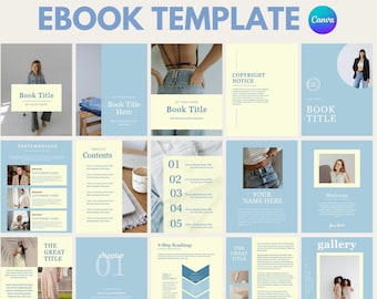Modello di eBook Guida di coaching Canva Modello Canva Creatore di corsi Lead Magnet Fatto per te Blue Butter Modern Workbook Download digitale
