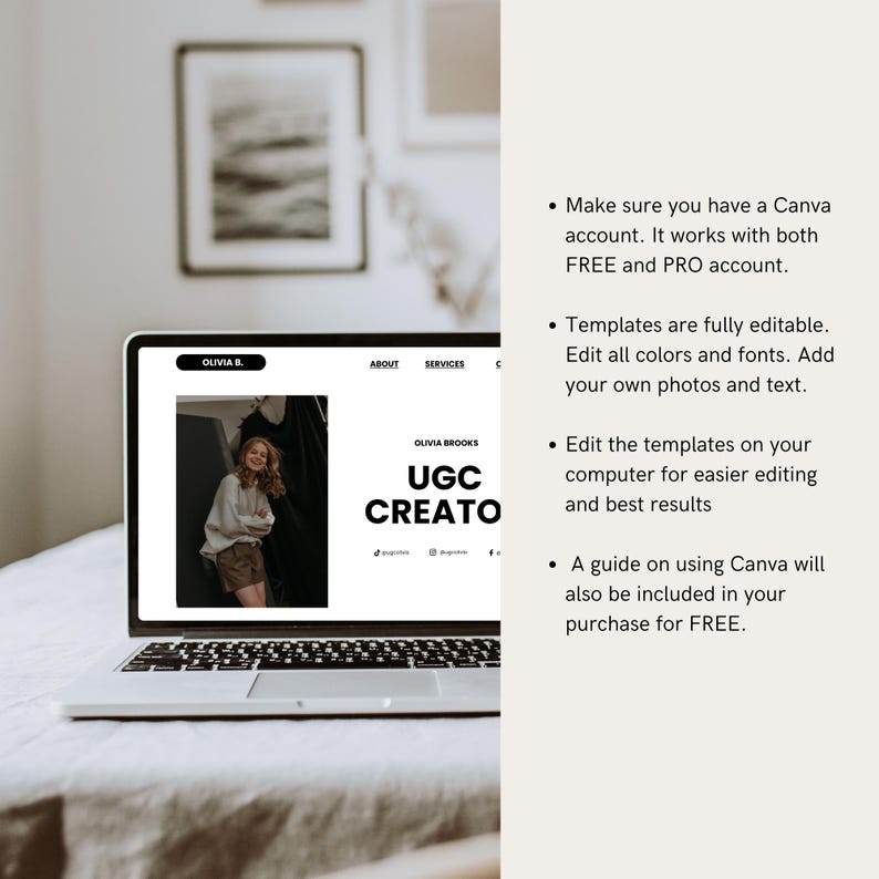 UGC Portfolio Template Canva UGC Beauty Website Template UGC Media Kit Content Creator Portfolio Template Canva Editable Media Kit image 10