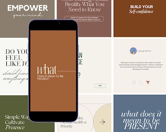Mindset Coach Instagram Reels Template | Editable Canva Social Media Posts Life Coach Templates | Mindset Coach Holistic Coach Post Life