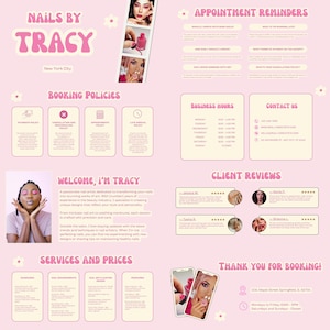 Acuity Scheduling Template Nail Tech Acuity Website AcuitySchedule AcuityseinBooking Canva Buchungsseite Vorgefertigte Banner Lash Hairstyle Braid