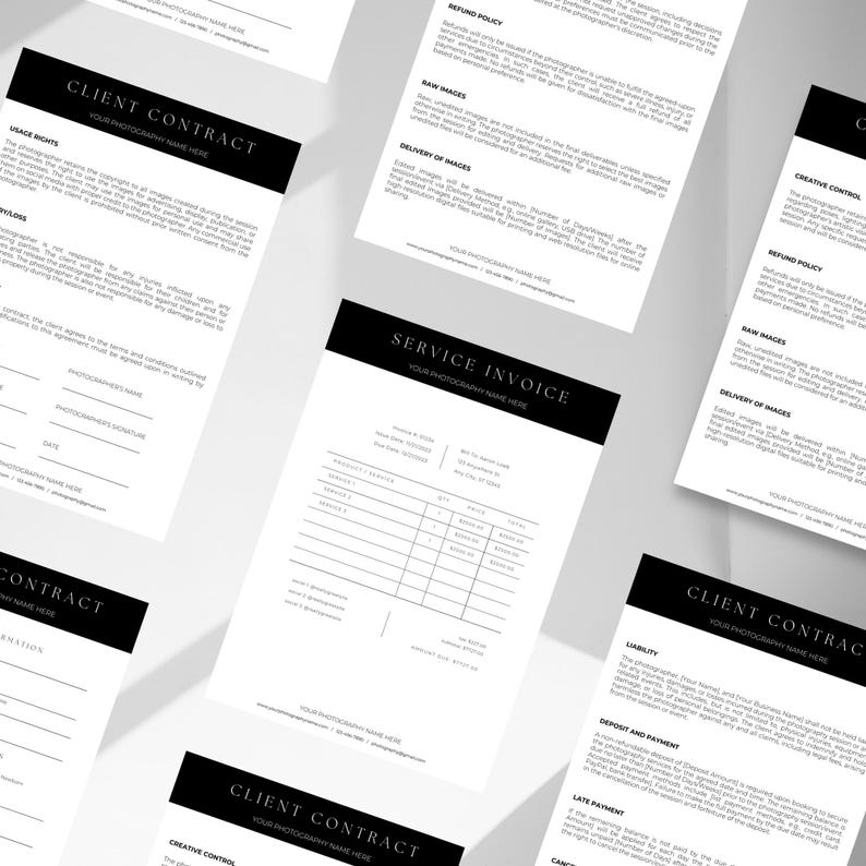 Photography Client Contract Template | Photography Forms | Client ...