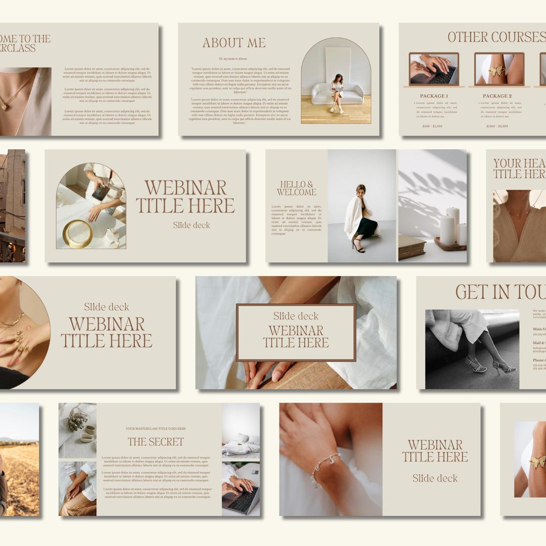 Webinar Slide Deck Presentation Template Canva Presentation Template ...