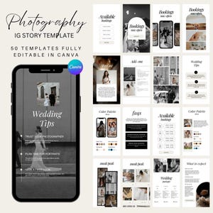 Photography Instagram Story Template Wedding Photography Instagram Templates Photographer Mini Session Wedding Social Media Canva Template