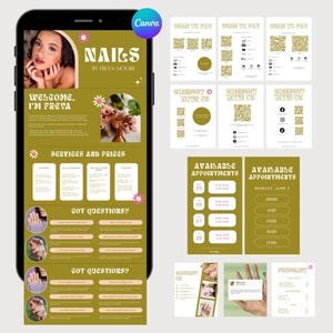 Acuity Scheduling Template Nail Tech Acuity Website AcuitySchedule AcuityseinBooking Canva Buchungsseite Vorgefertigte Banner Lash Hairstyle Braid