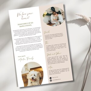 Plantilla de carta de oferta de vivienda / Carta de oferta de comprador de Canva / Carta de vivienda familiar / Carta "Nos encanta tu hogar" / Plantilla de Canva