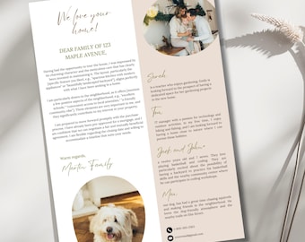 Home Offer Letter Template | Canva Buyer Offer Letter | Family Home Letter | We Love Your Home Letter | Canva Template
