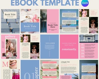 Modello di eBook Guida di coaching Canva Modello Canva Creatore di corsi Lead Magnet Fatto per te Quaderno di lavoro moderno blu pastello Download digitale