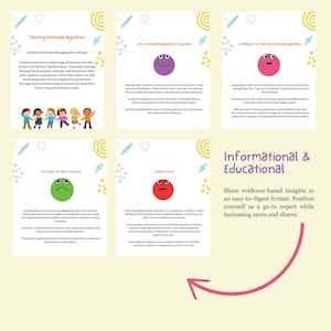 Informativa Canva Instagram-mallar för tidig utbildning (pedagog, terapeut, lärare, barns utveckling, barn, förskola, sociala medier) bild 6