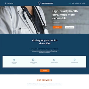 Wix Medical Website Template | Doctor & Therapist Template, Health Care Website Design, Wix Theme Doctor, Custom Doctor Website Theme, Wix