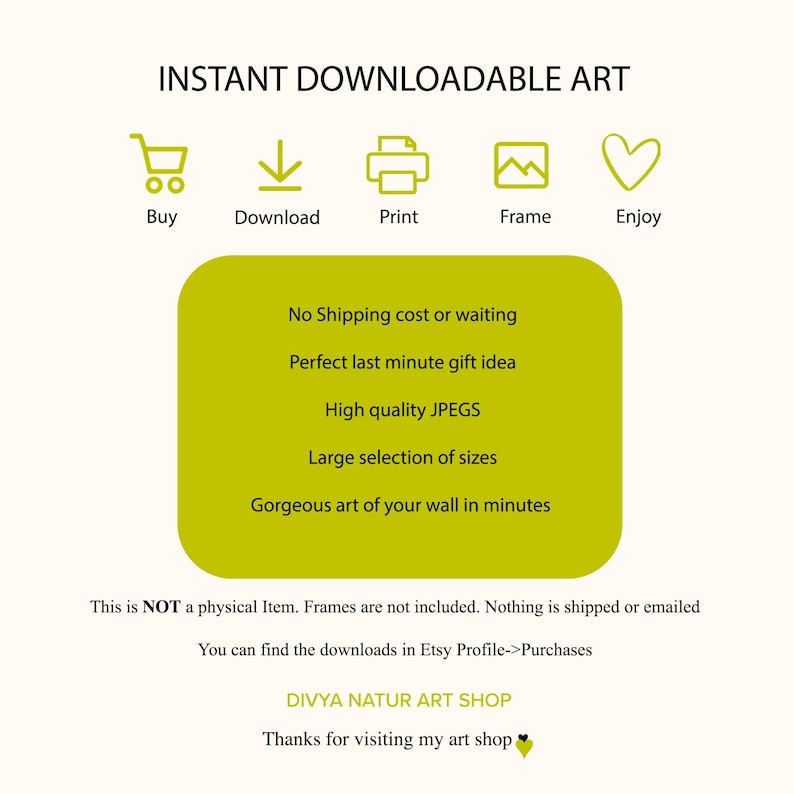 Divya Natur art shop Instant download details